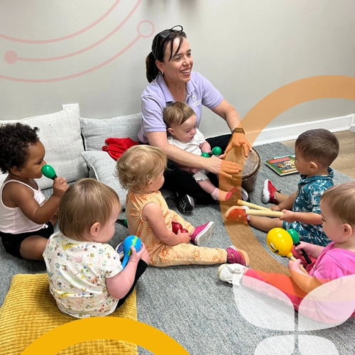 children playing at daycare facility