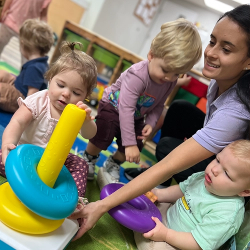 children playing at daycare facility