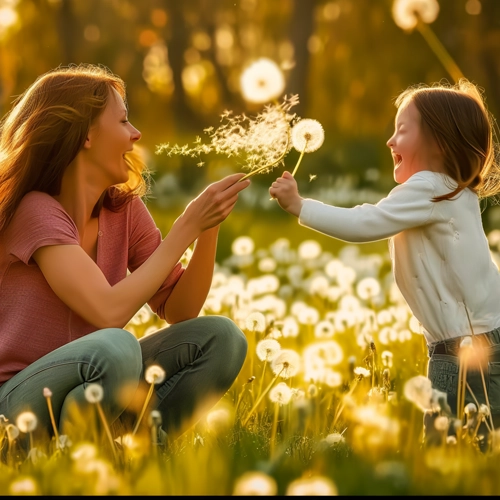 exploring nature with parents